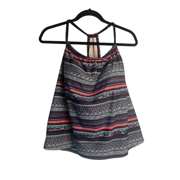 Kona Sol Women's Racerback Beach Boho Swimsuit Tankini Top Size 16W Multicolor - Picture 2 of 7